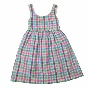 Vtg Y2K OshKosh B’gosh Pastel Gingham Sun Dress 3T